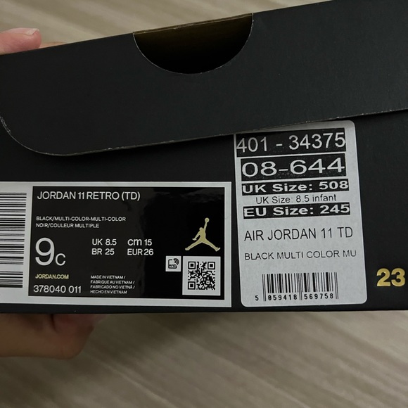 Jordan 11 Retro Jubilee size 9C toddler - Picture 4 of 5